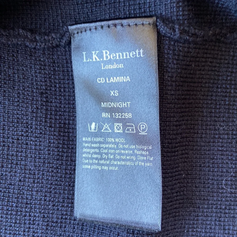 LK Bennett Lamina Knit Wool Long Cardigan - Picture 4 of 8